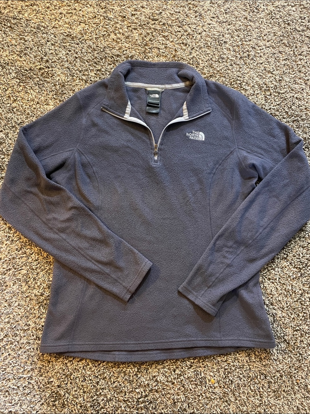 The North Face Women's Purple Gray Quarter-Zip Fleece Pullover
